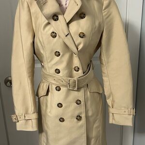 Classic Beige Double-Breasted Trench Coat
